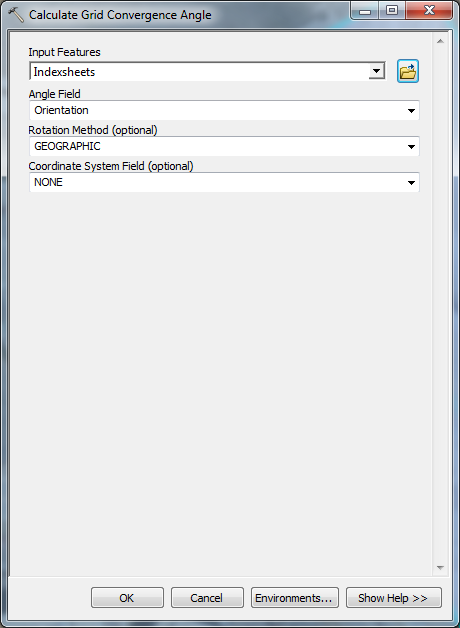 Grid Conversion Tool Settings