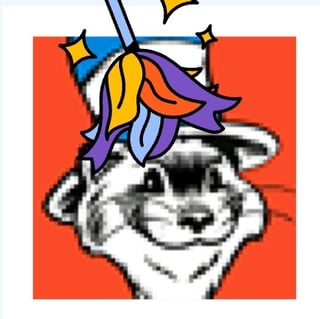 This user's avatar with a
feather duster for a hat