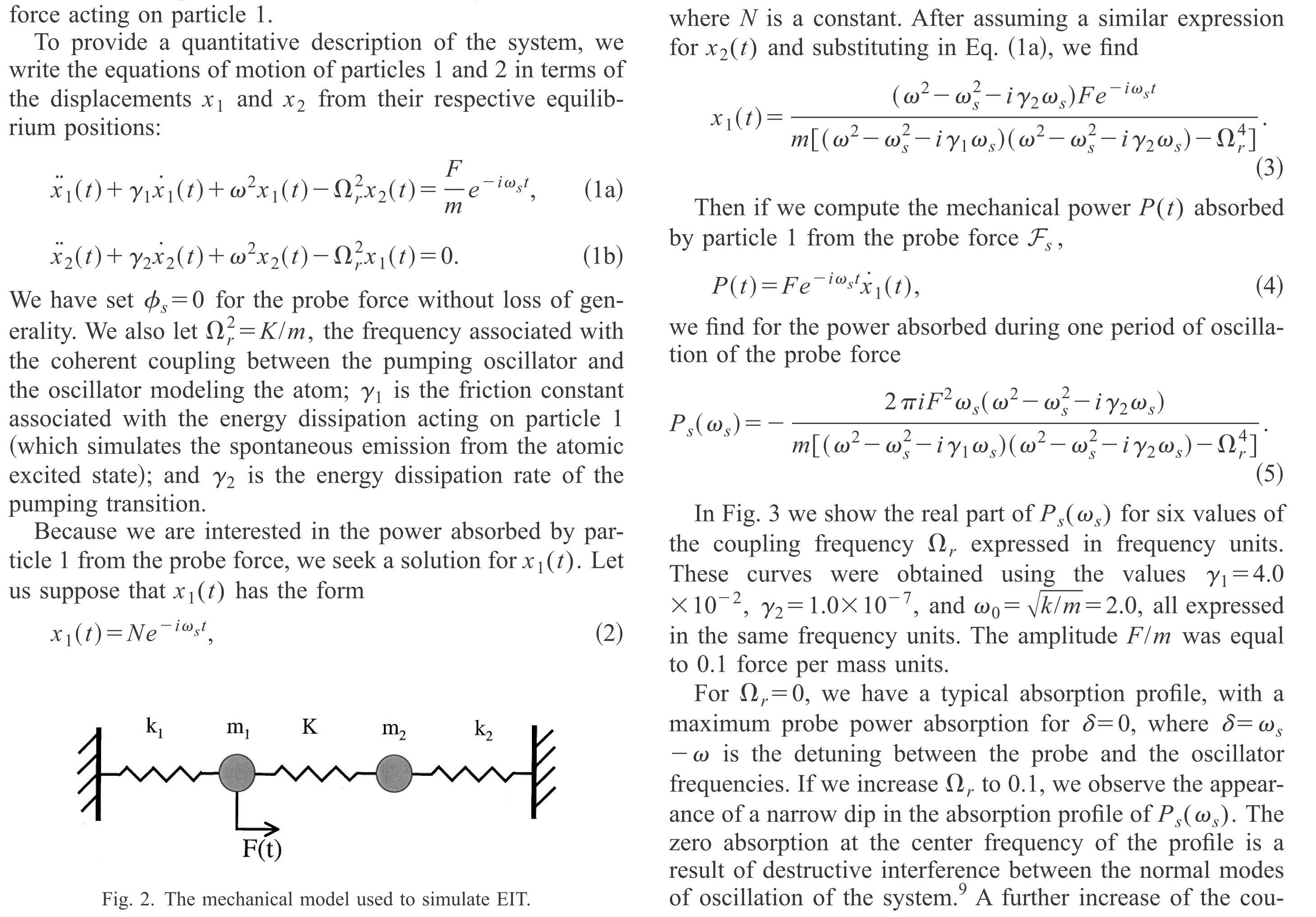 Coupled second order diff eqn