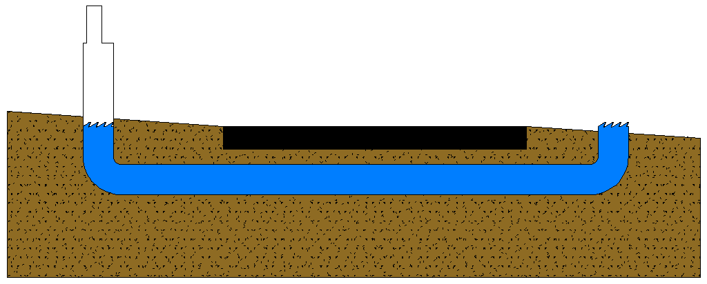 sketch of drainage under walkway