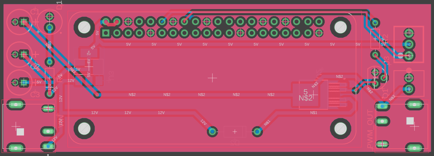 Top side of board design