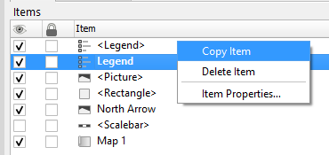 Screenshot for copying legend item