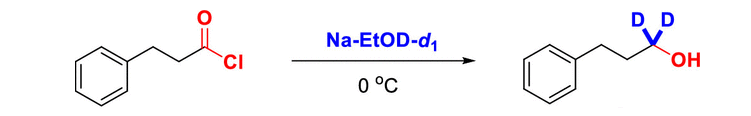 Synthesis of dideuterio alcohols from acetyl chloride