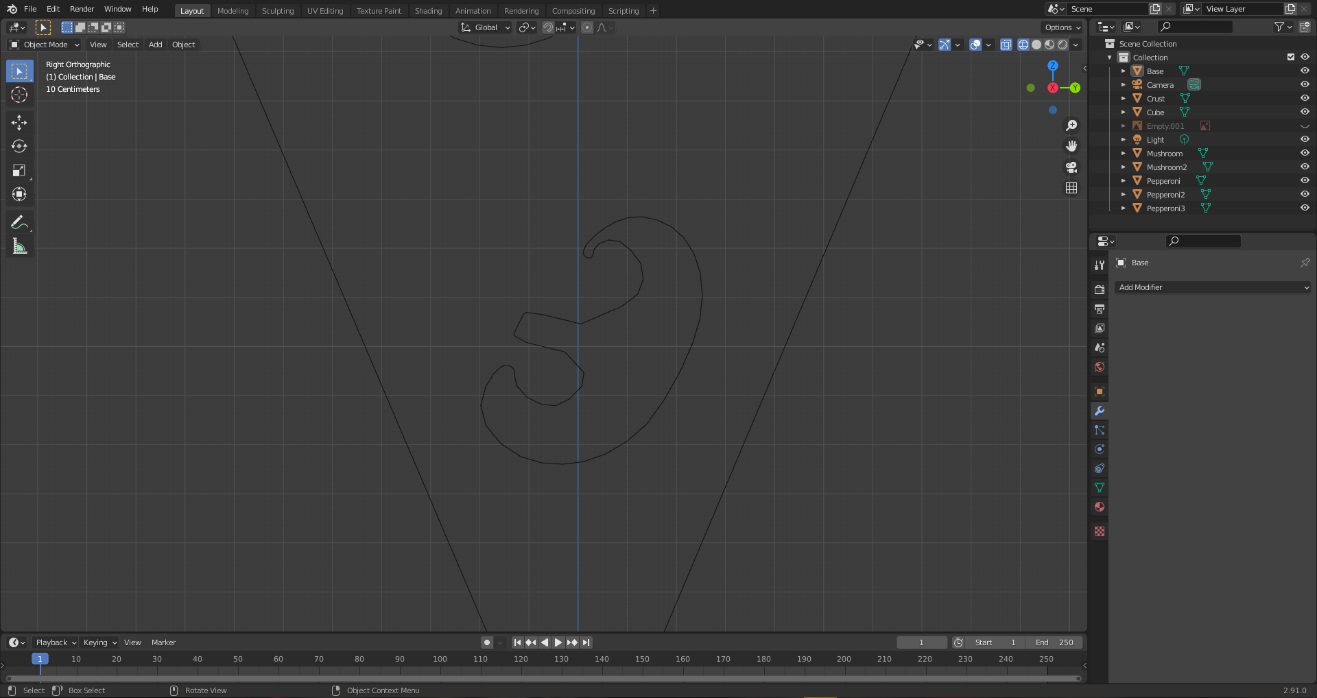 Blender image wire frame