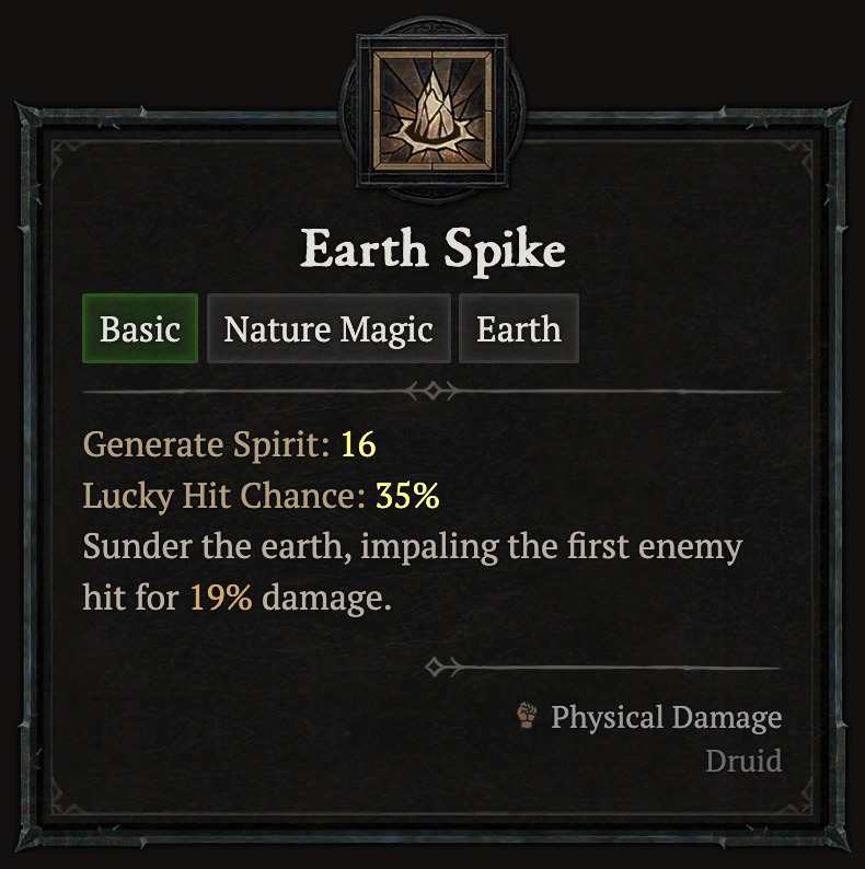 Earth spike