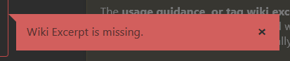 "Wiki Excerpt is missing." error