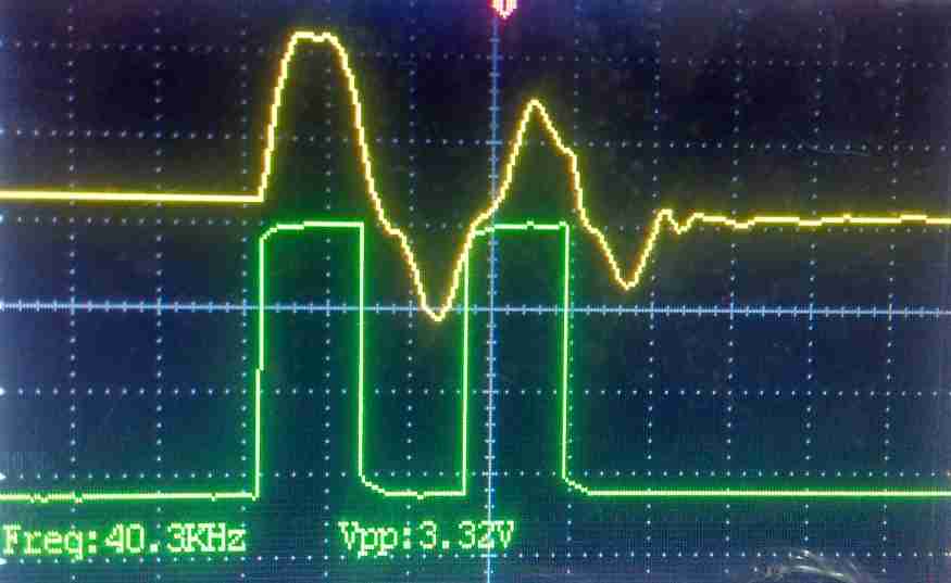 yellow channel is from lm386 amp 20 times gain