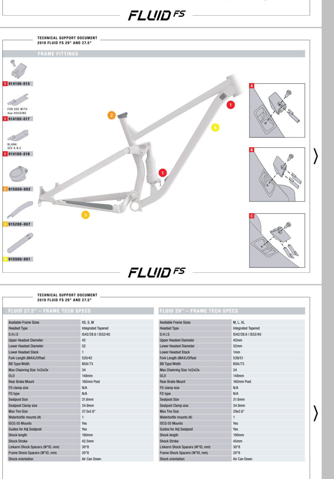 Norco Fluid specs