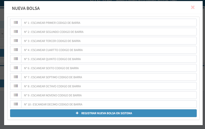 Escaneo para codigos de barra