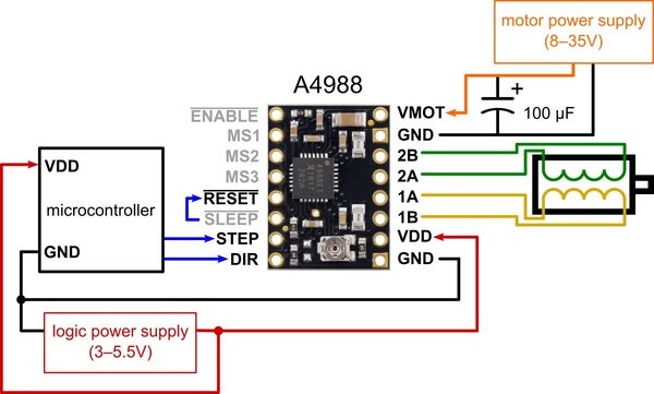 A4988 connection schematic