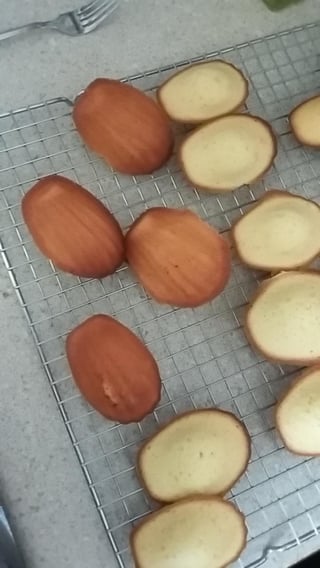 Madeleines baked for 10 minutes