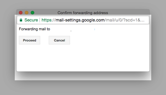 does not actually set mail to forward, only adds an email option to the forwarding list