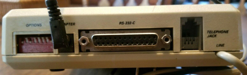 Rear view of Avatex 1200/1200hc modem