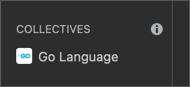 Sidebar showing "Go language collective" link