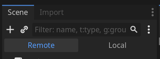 The Remote Scene tab