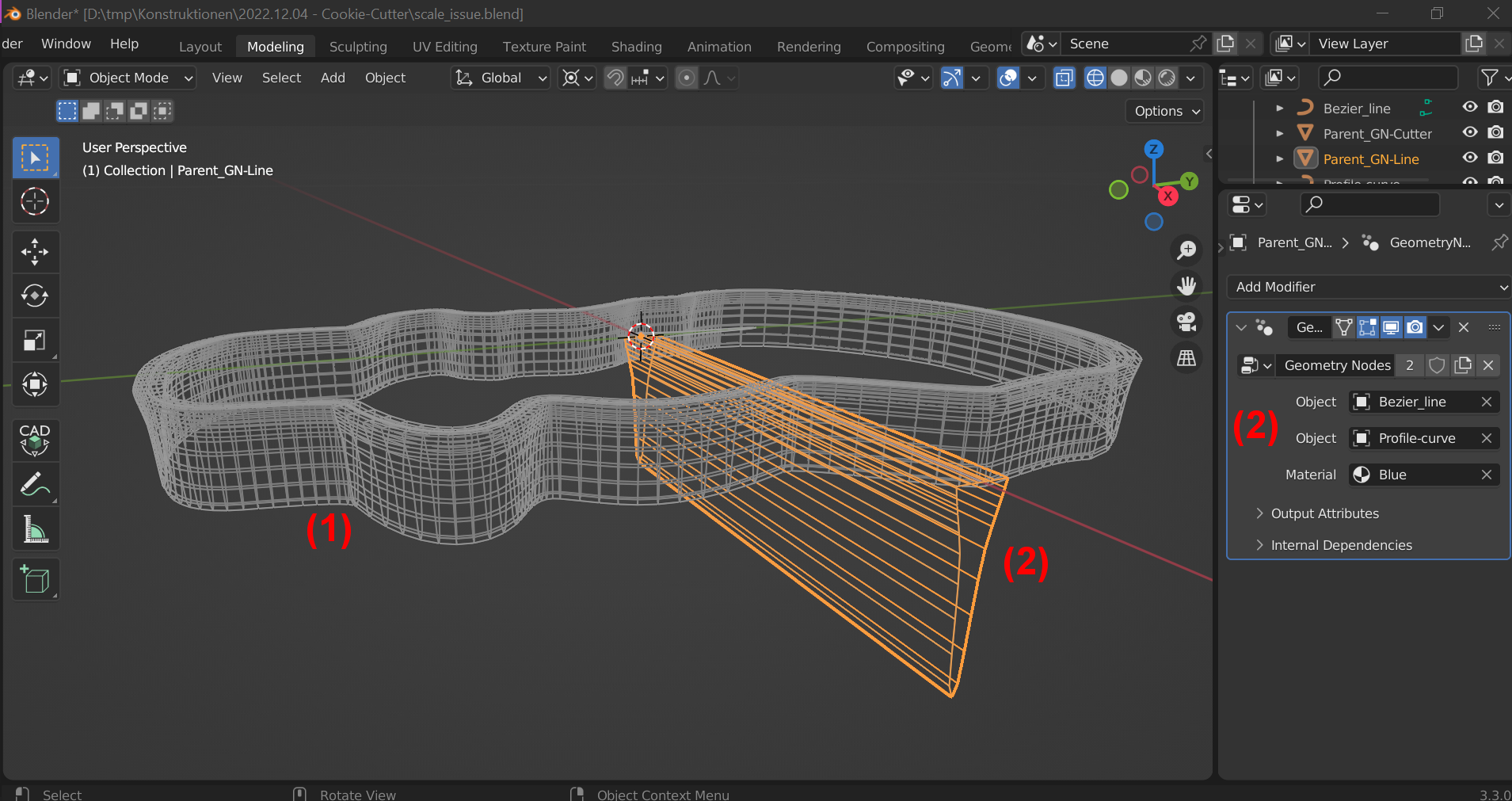 Wire-frame view