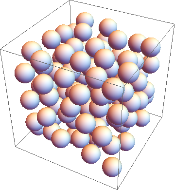 118 spheres of radius 0.2 packed into 2x2x2 box