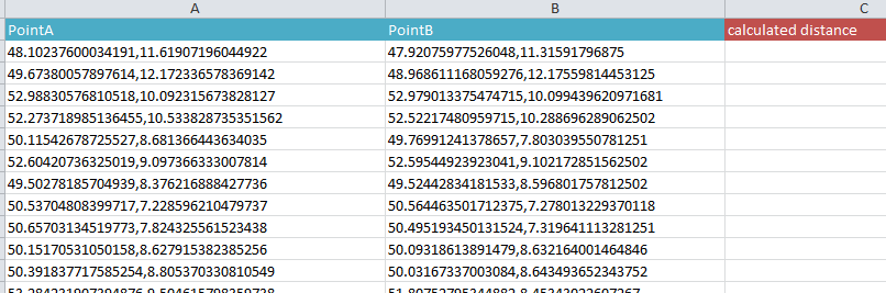 excle table