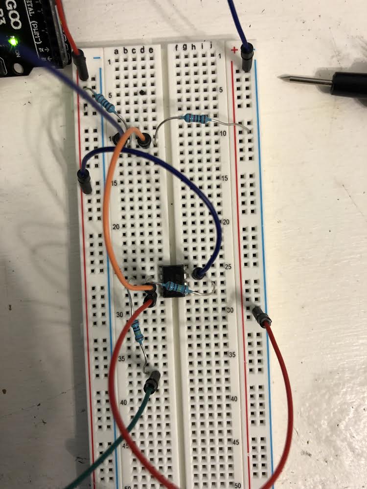 Photo of breadboard prorotype