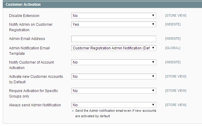 admin config