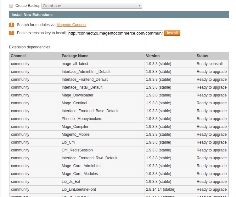 Magento1 Connect Manager