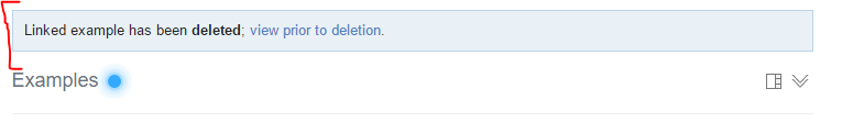 Option to view before example was deleted