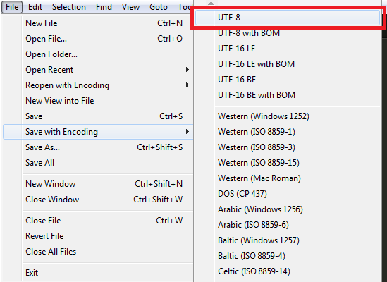 utf8 sublime sublimetext