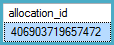 Allocation id result