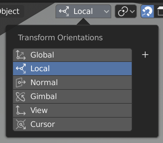 "Local" transform orientation