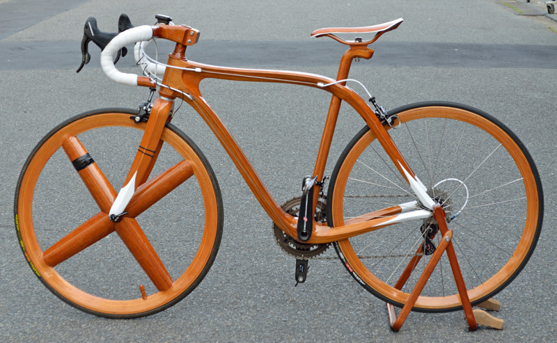 Mahogany plywood bike