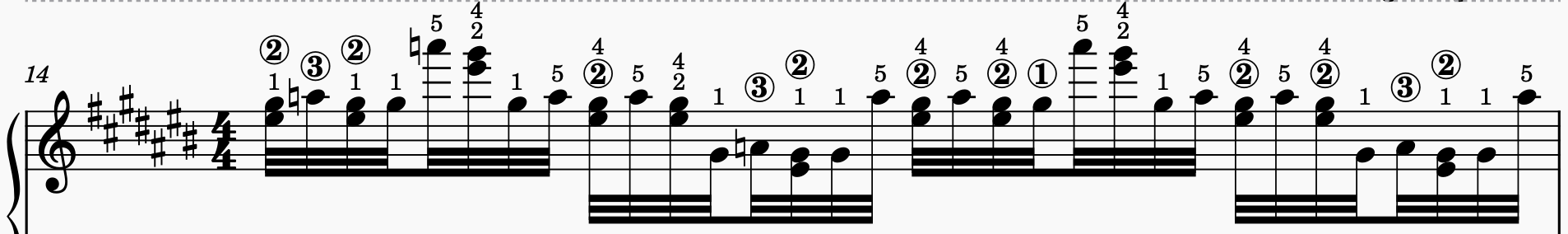 Sample fingering