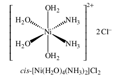 cis-[Ni(H2O)4(NH3)2]Cl2