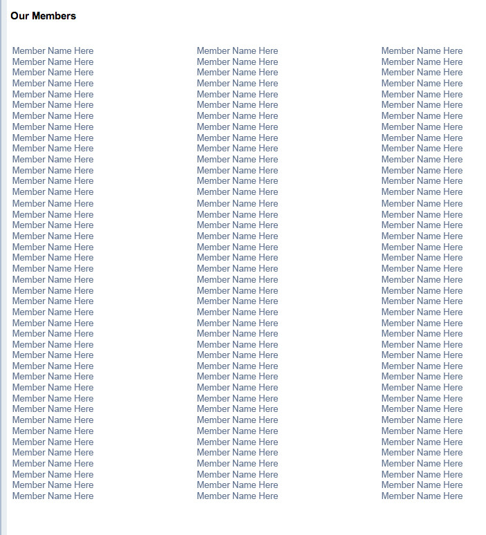 long list of members