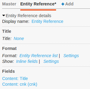 Entity reference views display