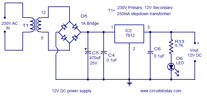 12V DC power supply