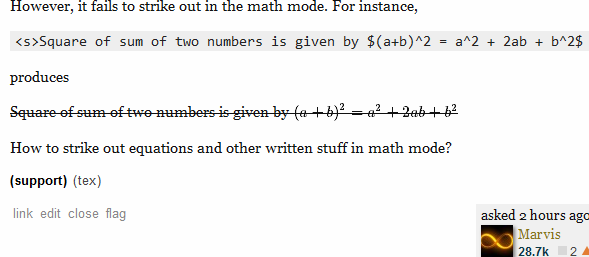 Image of the above question with stricken equation