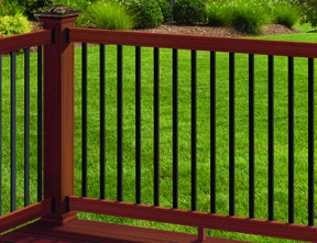 Railings with a uniform background