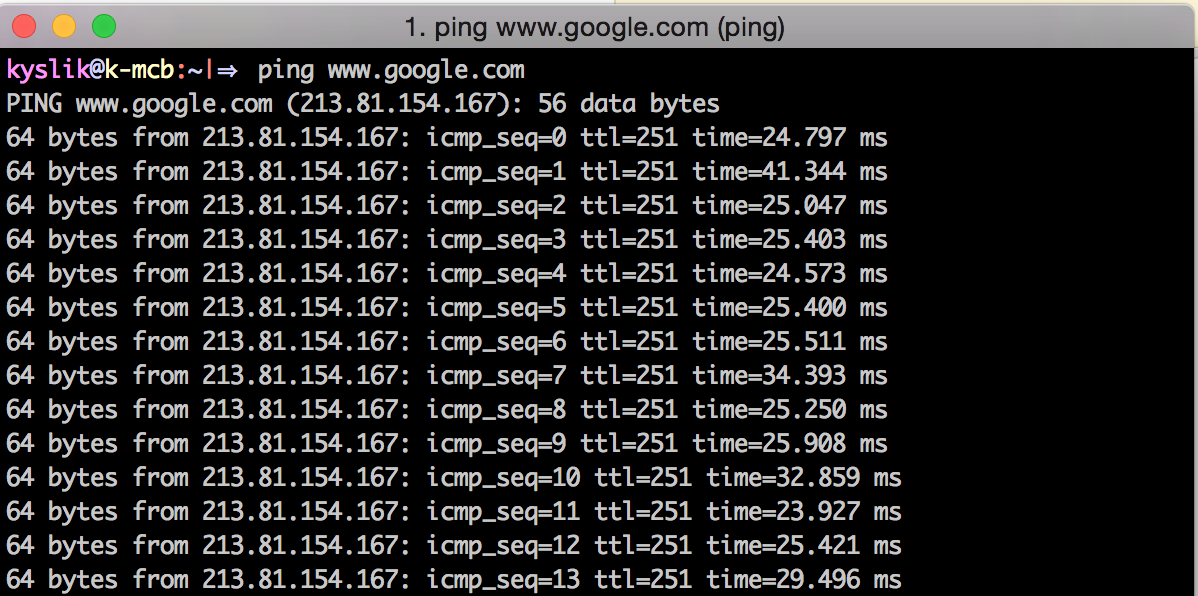 ping without timeouts