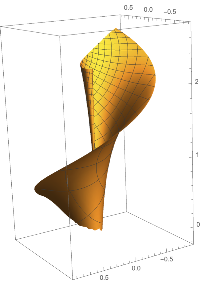 standard mesh on Dini's surface