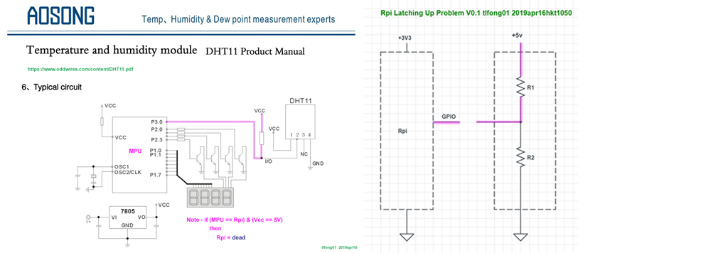 DHT11 latching up