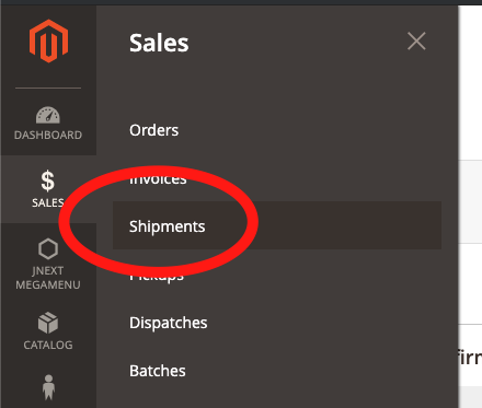 Magento2 Sales Shipments