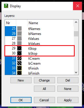 Disabling layers