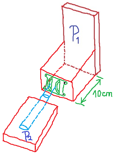 sketch of linkage between plates