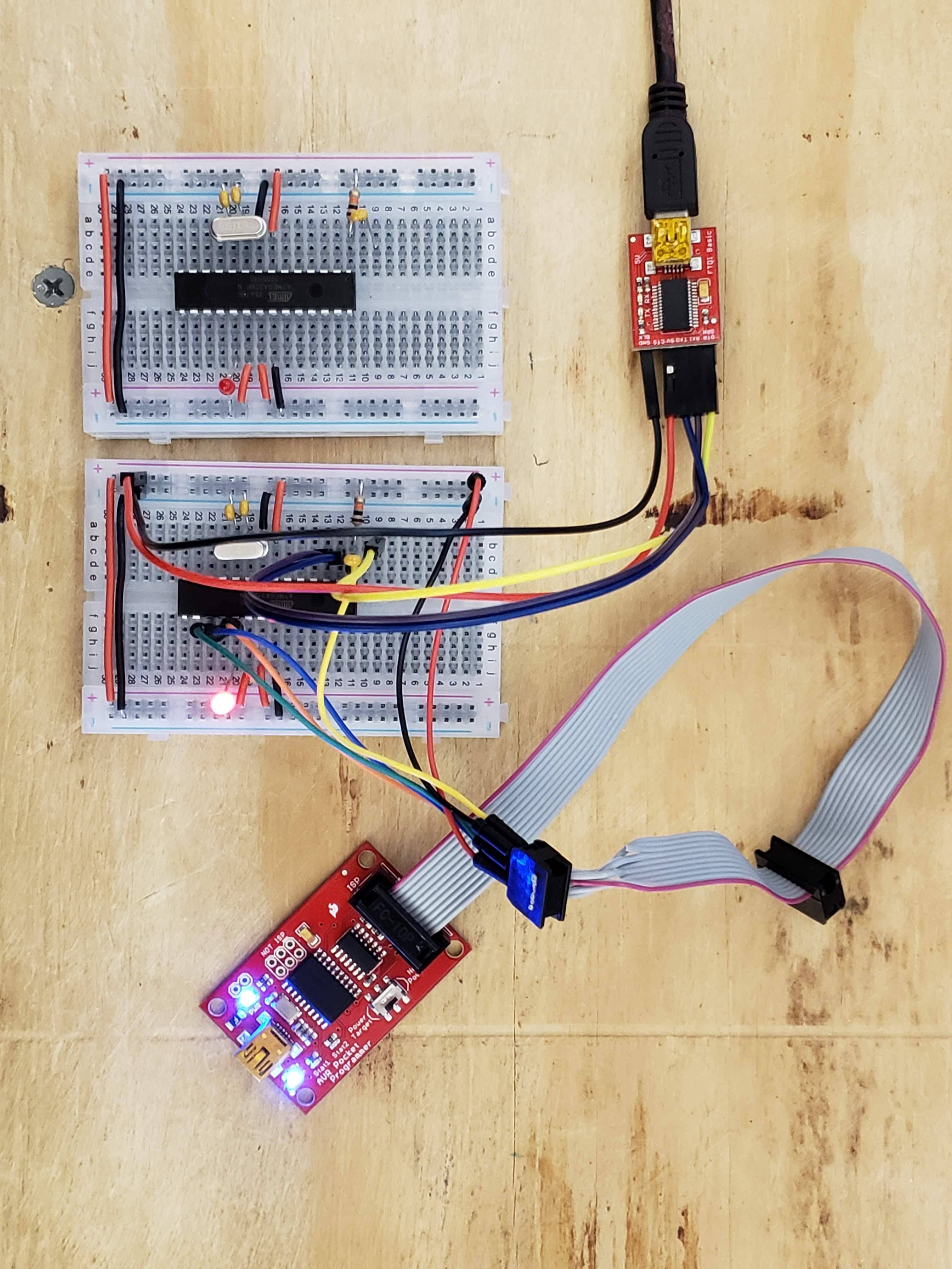 atmega328 ftdi top view