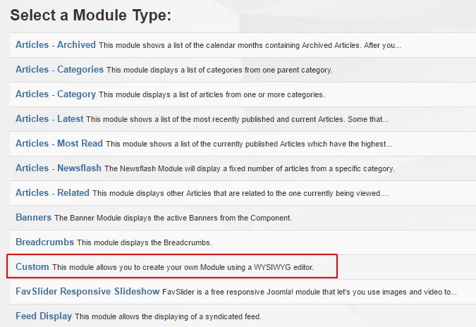 Custom module