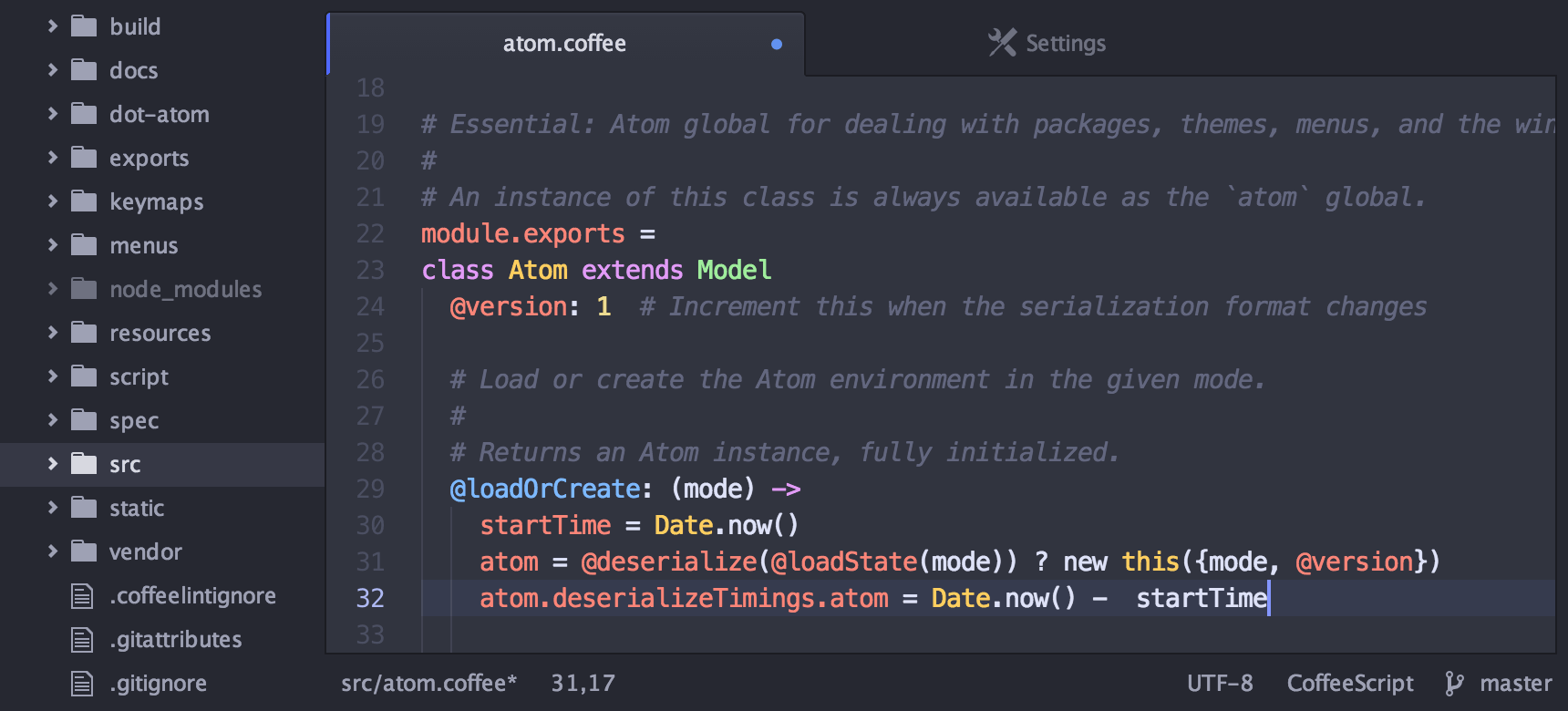 Atom's UI