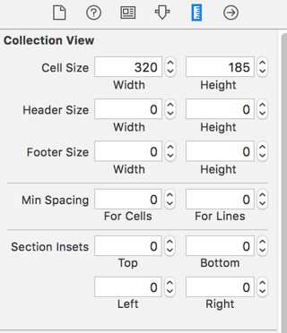 UICollectionView insets